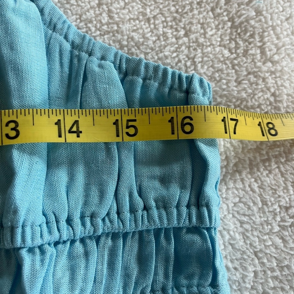 Nordstrom NSR Designer Light Blue Smocked Adjustable Top Juniors Medium - Picture 12 of 16
